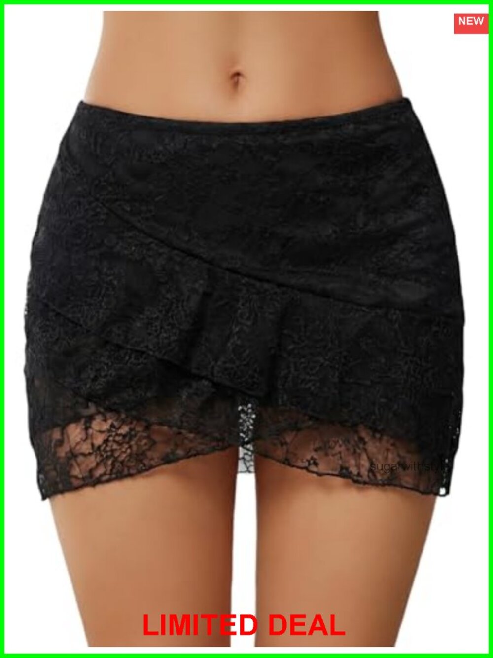 Lace Ruffle Micro Mini Skirt Bodycon Y2K Party Clubwear